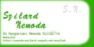 szilard nemoda business card